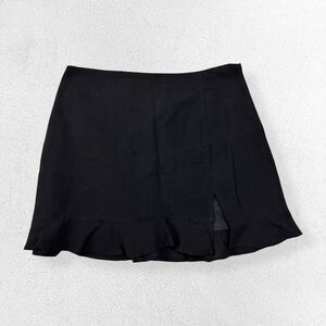 SHEIN Mini Skirt | Black Ruffle Hem | Size L